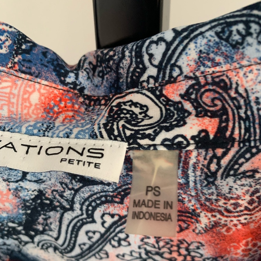 Notations Button Down With Paisley Pattern - Picture 13 of 15